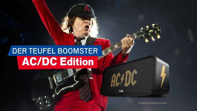 Holt euch den klangstarken Teufel BOOMSTER in der exklusiven AC/DC Edition