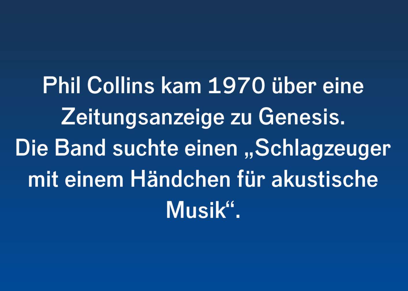 Fakt über Phil Collins