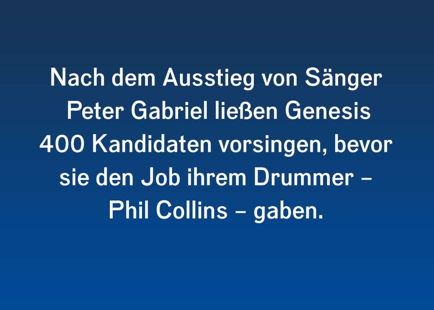 Fakt über Phil Collins