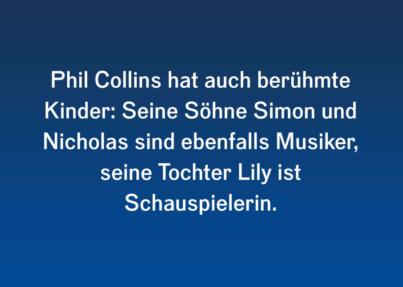 Fakt über Phil Collins