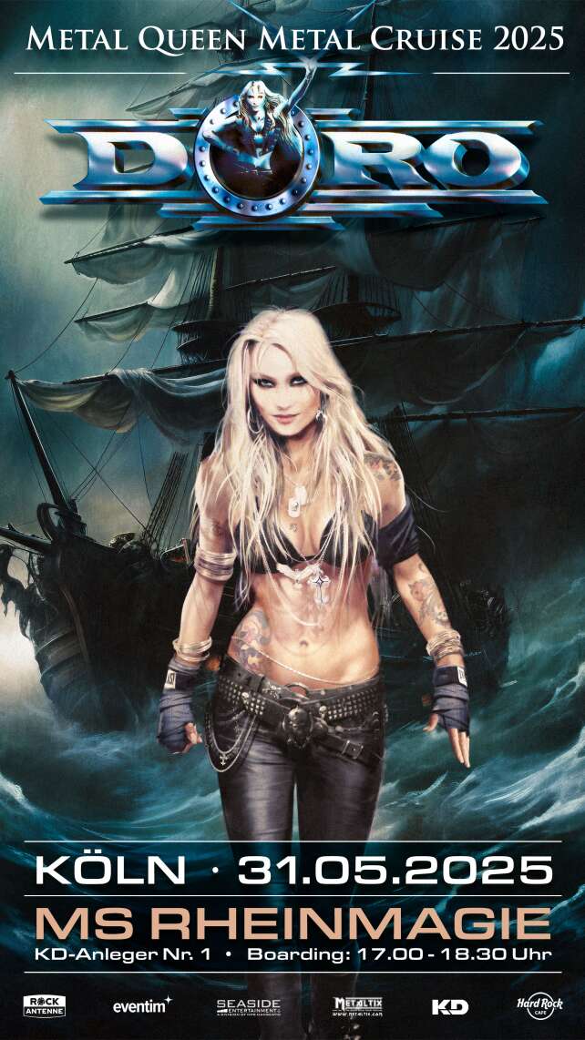 Doros Plakat für die Metal Queen Metal Cruise