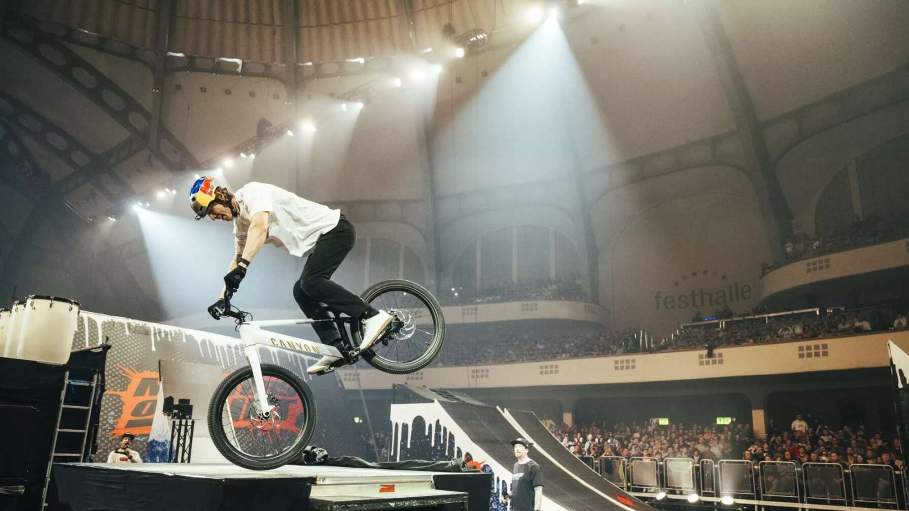 Fahrradfahrer Stunt