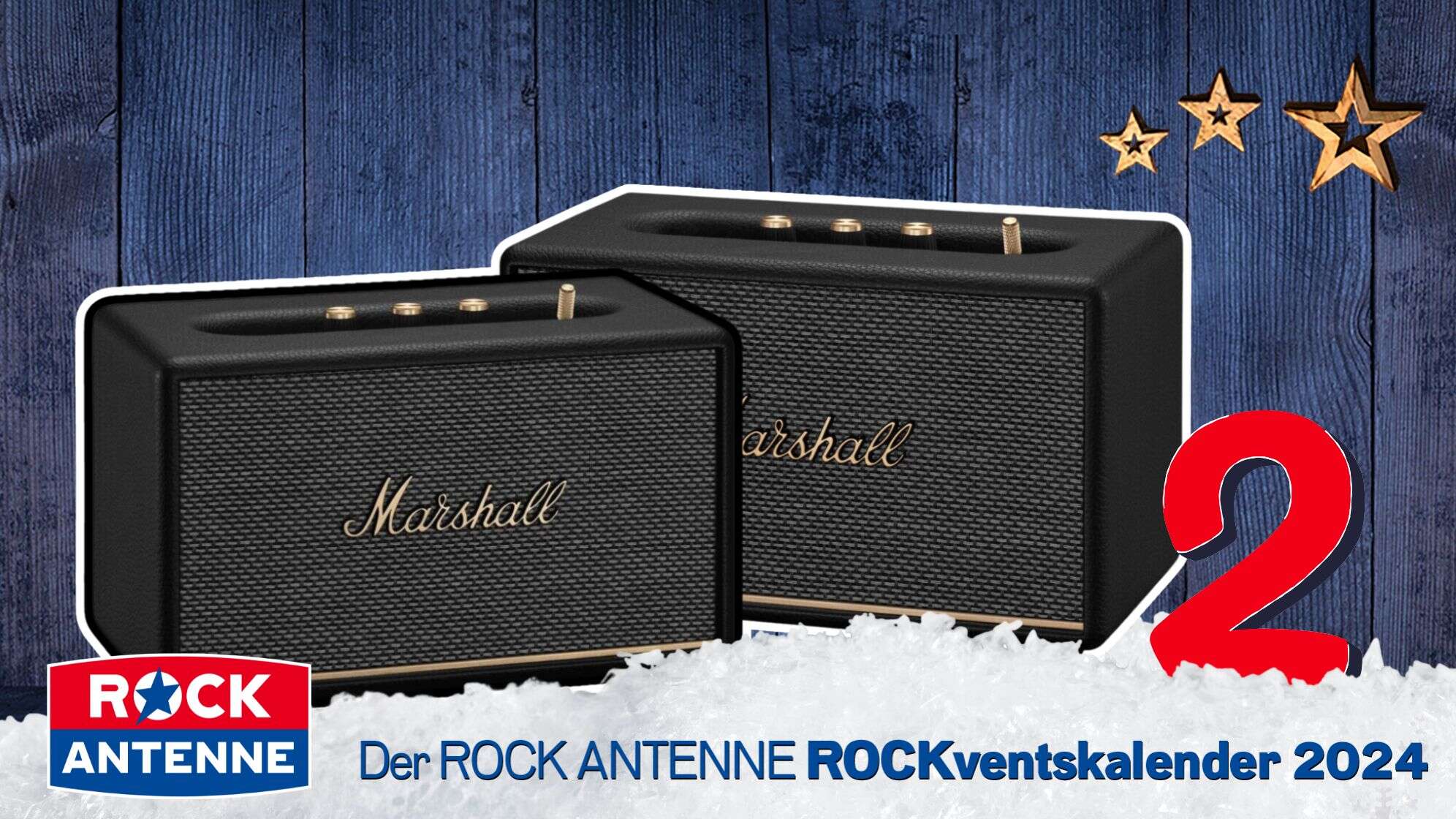 ROCK ANTENNE ROCKventskalender Türchen 2: Zwei Bluetooth Boxen ACTON III von MARSHALL